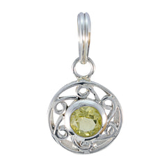 Evelyn Tiny Pendant with Stylish Gemstone Design Lemon Quartz Yellow Yellow