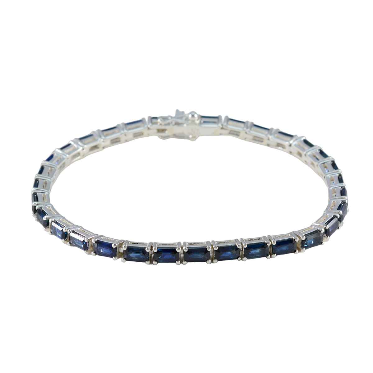 Lucy Everyday Blue Tennis Bracelet for Daily Wear Blue Supphire CZ Blue
