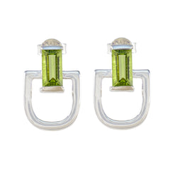 Maria Everyday Wear Green Earrings for Stylish Looks Peridot Green Stud