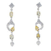 Zara Eye Catching Earrings for Women - Chic & Stylish Citrine Yellow Dangle