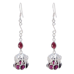 Emilia Eye-Catching Multiple Dangle Earrings Garnet Red Dangle