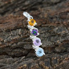 Zoey Fairytale Delicate Pendant with Colorful Gemstones