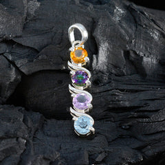 Zoey Fairytale Delicate Pendant with Colorful Gemstones