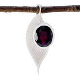 Ivy Fashion Dainty Pendant with Gemstone Accent Garnet Red Red