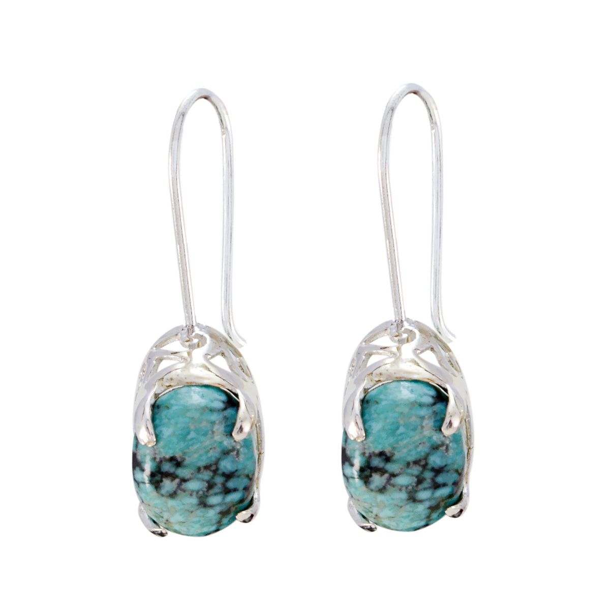 Jiwoo Fashion Jewellery India Turquoise Earring Set Turquoise multicolor Dangle