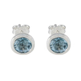 Tereza Fashion Jewelry Blue Studs for Everyday Glam Blue Topaz Blue Stud