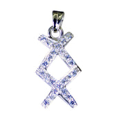 Hazel Lightweight Fashion Jewelry Pendant with Sparkling Stones White CZ White White