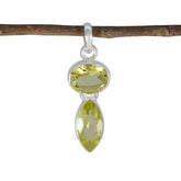 Giulia Fashion Pendant for Women with Elegant Gemstones Lemon Quartz Yellow Yellow