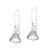 Mathilde Fashion Solitaire Earrings for Everyday Glam Rose Quartz Pink Dangle