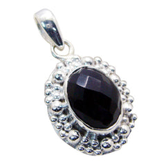 Noelia Fashionable Black Pendant Necklace for Every Occasion Black Onyx Black Black