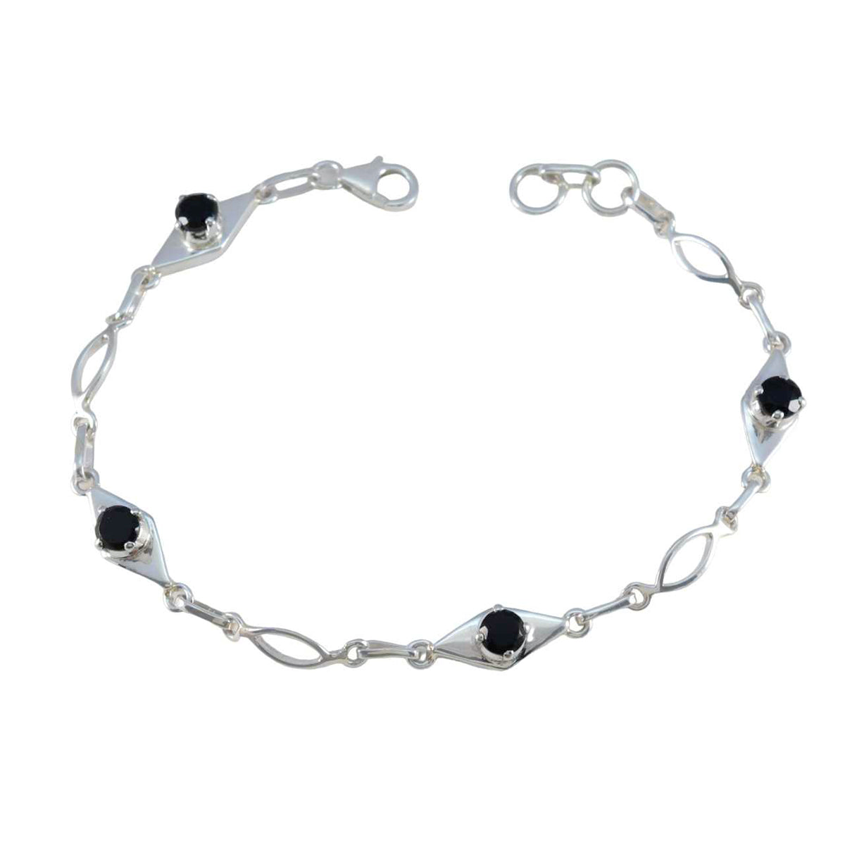 Alina Sentimental Featherlight Black Links Bracelet Black Onyx Black
