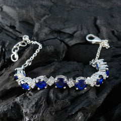 Yasmin Featherlight Blue Tennis Bracelet - Elegant Sparkle