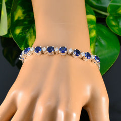 Yasmin Featherlight Blue Tennis Bracelet - Elegant Sparkle