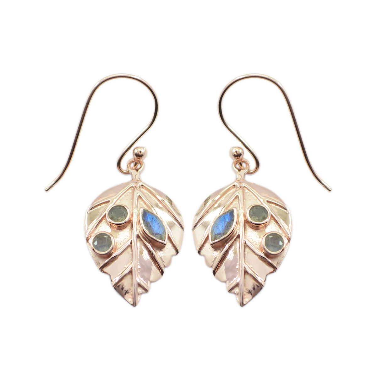 Isabelle Featherlight Dangle Earrings for Everyday Glam Labradorite Gray Dangle