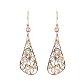 Clara Featherlight Dangle Earrings for Everyday Elegance Crystal Quartz White Dangle