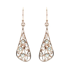 Clara Featherlight Dangle Earrings for Everyday Elegance Crystal Quartz White Dangle