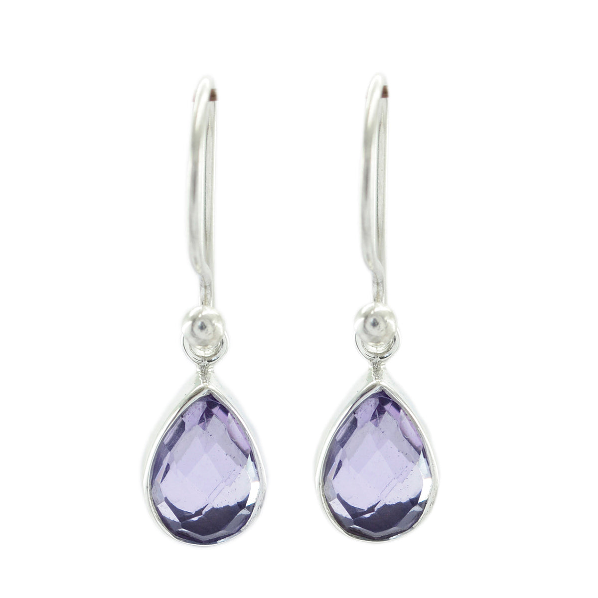 Ji-eun Featherlight Gemstone Earrings for Everyday Elegance Amethyst Purple Dangle