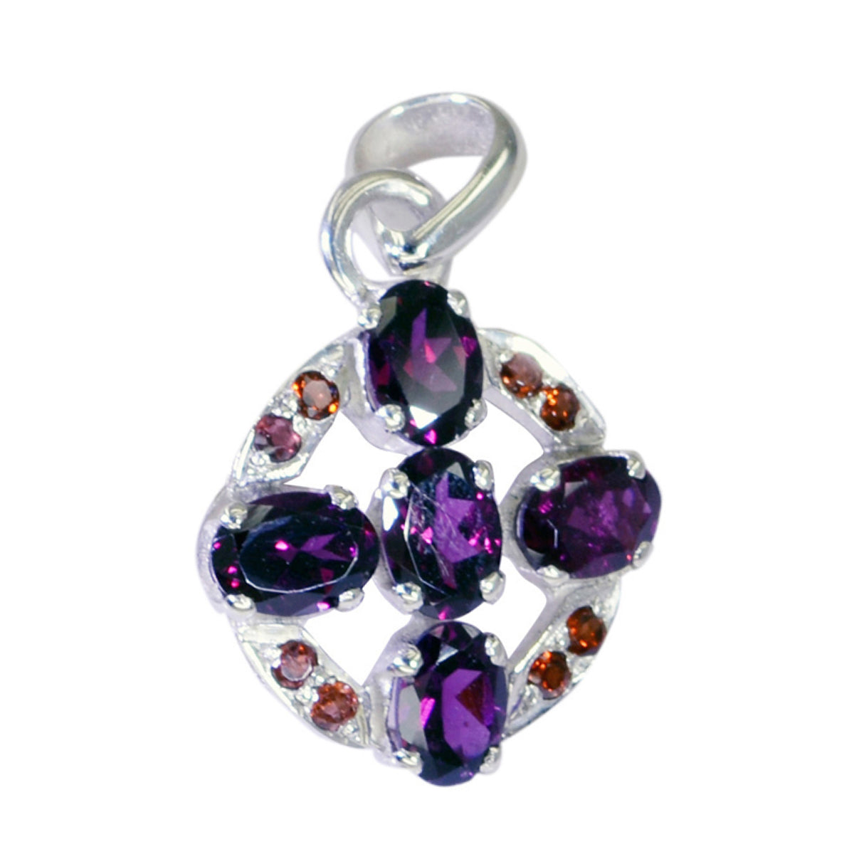 Florencia Featherlight Gemstone Necklace Pendant Garnet Red Red