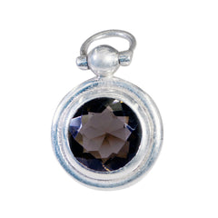 Ava Featherlight Gemstone Pendant in Silver Tone Smoky Quartz Brown Brown