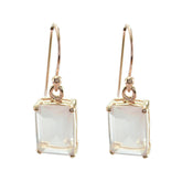 Sofia Featherlight Solitaire Earrings for Everyday Elegance Rose Quartz Pink Dangle