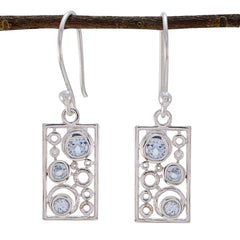 Aaliyah Featherlight Statement Earrings for Everyday Glam Blue topaz Blue Dangle