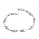 Greta Featherlight White Bracelet for Elegant Style Rainbow Moonstone White
