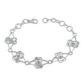 Penelope Featherlight White Bracelet for Everyday Glam White CZ White