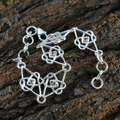 Emma Featherlight Yellow Links Bracelet for Daily Glam