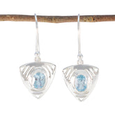 Fernanda Blue Earrings Purchase - Stunning Silver Design Blue Topaz Blue Dangle