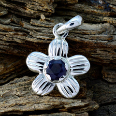 Fernanda Blue Pendant - Elegant Floral Design