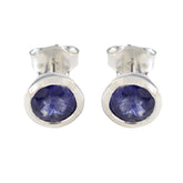 Fernanda Blue Solitaire Earrings for Every Occasion Blue Sapphire CZ Blue Stud