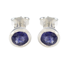 Fernanda Blue Solitaire Earrings for Every Occasion Blue Sapphire CZ Blue Stud