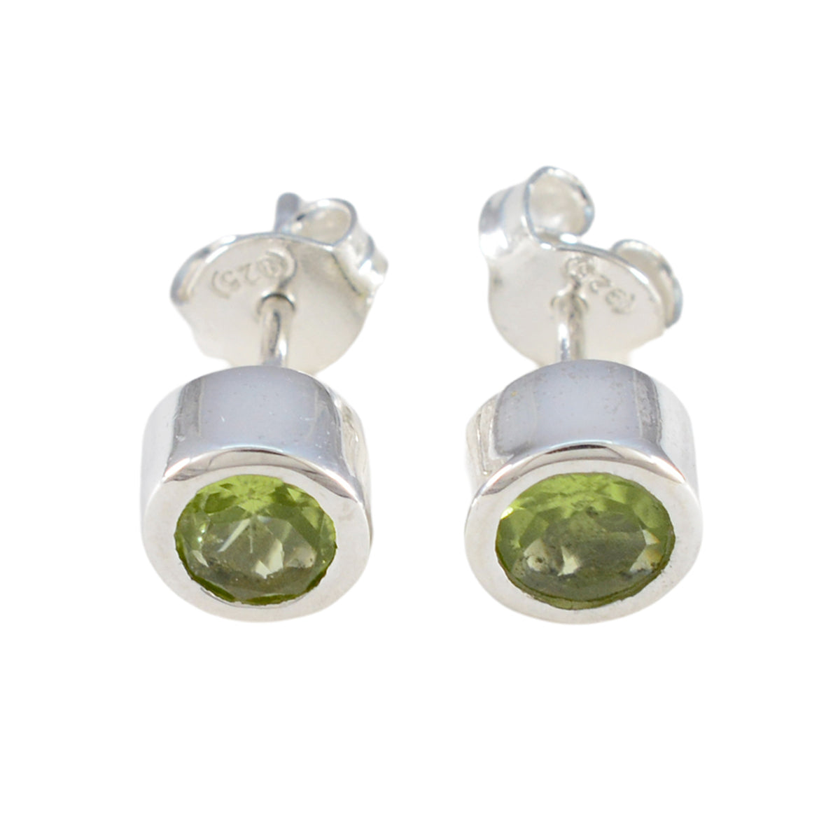 Fernanda Green Stud Earrings for Everyday Glam Peridot Green Stud