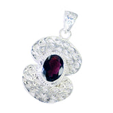 Valentina Filigree Pendant Necklace with Gemstone Garnet Red Red
