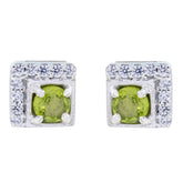 Florencia Green Stud Earrings for Everyday Glam Peridot Green Stud