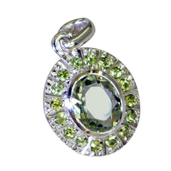 Freya Green Pendant Necklace with Sparkling Gemstones