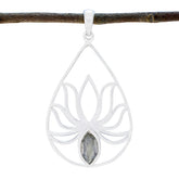 Freya Grey Pendant - Elegant Lotus Design Jewelry Labradorite Grey Grey
