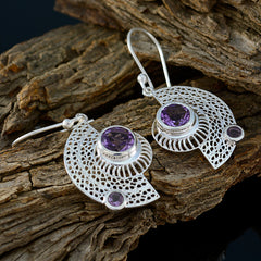 Freya Purple Dangle Earrings for Stylish Looks