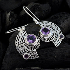Freya Purple Dangle Earrings for Stylish Looks