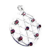 Freya Red Statement Pendant for Bold Fashion Looks Garnet Red Red