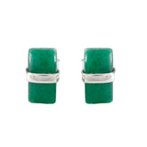 Gabriela Green Solitaire Earrings for Everyday Glam Green Onyx Green Stud