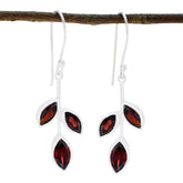 Gabriela Red Dangle Earrings for Stylish Looks Garnet Red Dangle