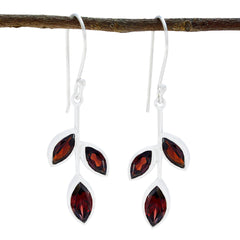Gabriela Red Dangle Earrings for Stylish Looks Garnet Red Dangle