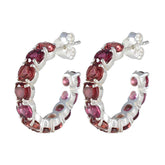 Gabriela Red Stud Earrings for Everyday Glam Garnet Red Stud