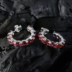 Gabriela Red Stud Earrings for Everyday Glam