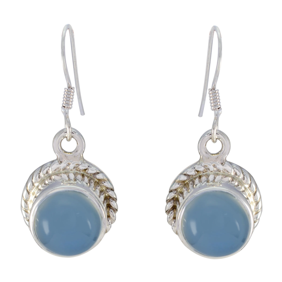 Dayana Gemstone Dangle Earrings India for Everyday Glam Blue Chalcedony Blue Dangle