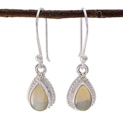 Anna Gemstone Dangle Earrings for Everyday Glam Chalcedony Blue Dangle