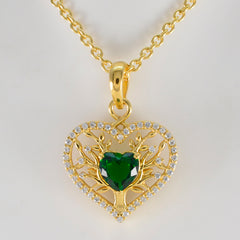 Saanvi Heart-Shaped Gemstone Fashion Jewellery Pendant