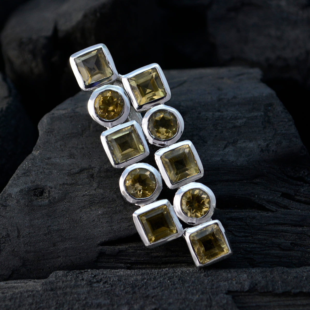 Evelyn Gemstone Jewellery India: Stylish Pendant Design Citrine Yellow Yellow