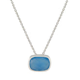 Victoria Gemstone Pendant for Women - Everyday Elegance Blue Chalcedony Blue Blue